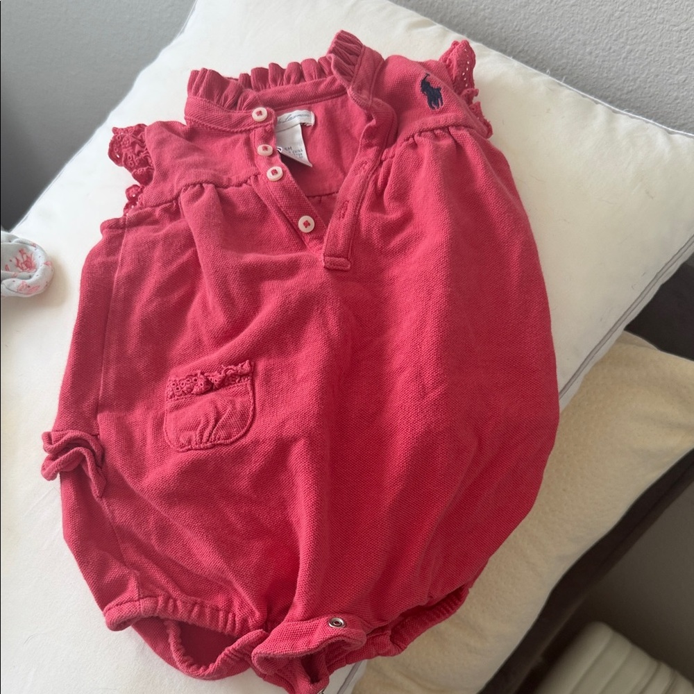 Polo by Ralph Lauren Red Kids Romper
